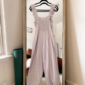 UO Seersucker lavender jumpsuit